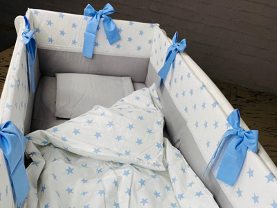 Нежный сон детский комплект для новорожденных голубой